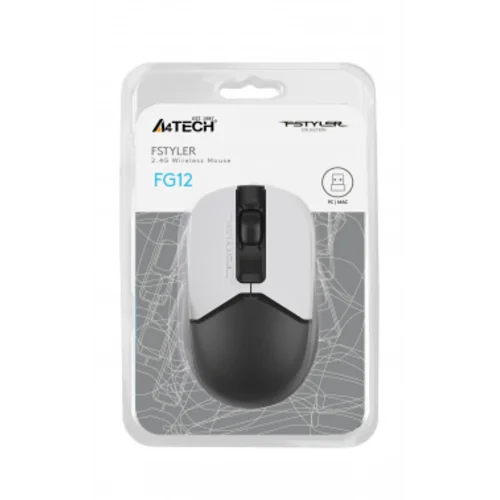 Мышь A4Tech Fstyler FG12 Panda белый/черный оптическая (1200dpi) беспроводная USB (3but) Мышь A4Tech Fstyler FG12 Panda белый/черный оптическая (1200dpi) беспроводная USB (3but)